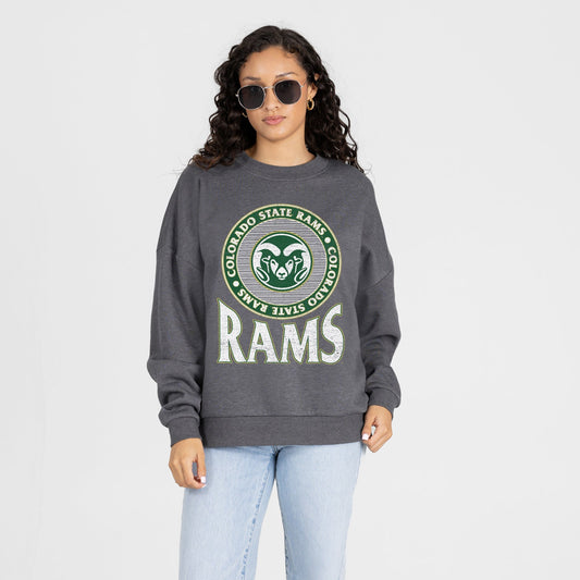 COLORADO STATE RAMS SATURDAY SEAL PREMIUM FLEECE DROP SHOULDER CREWNECK PULLOVER