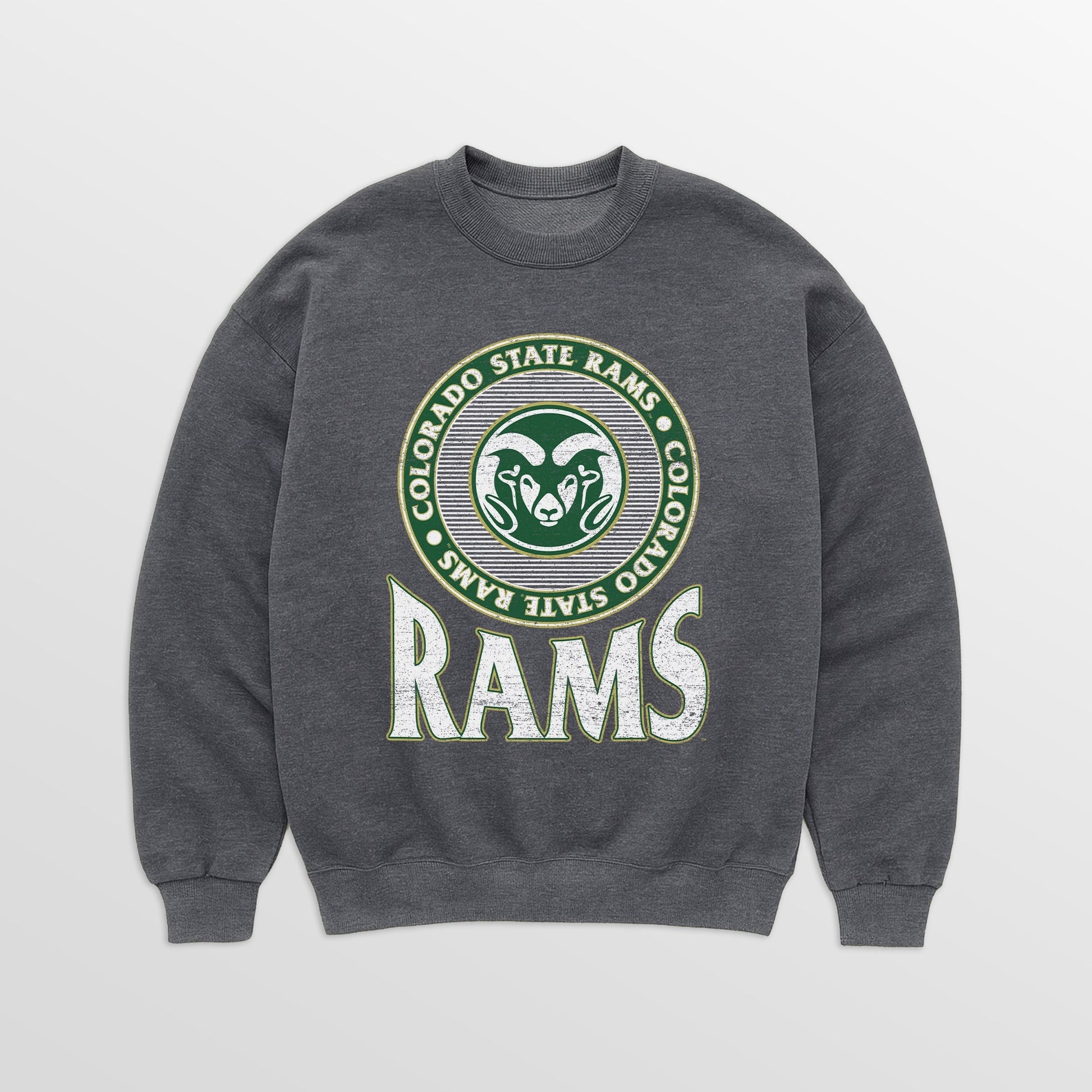 COLORADO STATE RAMS SATURDAY SEAL PREMIUM FLEECE DROP SHOULDER CREWNECK PULLOVER