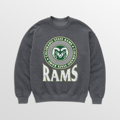 COLORADO STATE RAMS SATURDAY SEAL PREMIUM FLEECE DROP SHOULDER CREWNECK PULLOVER
