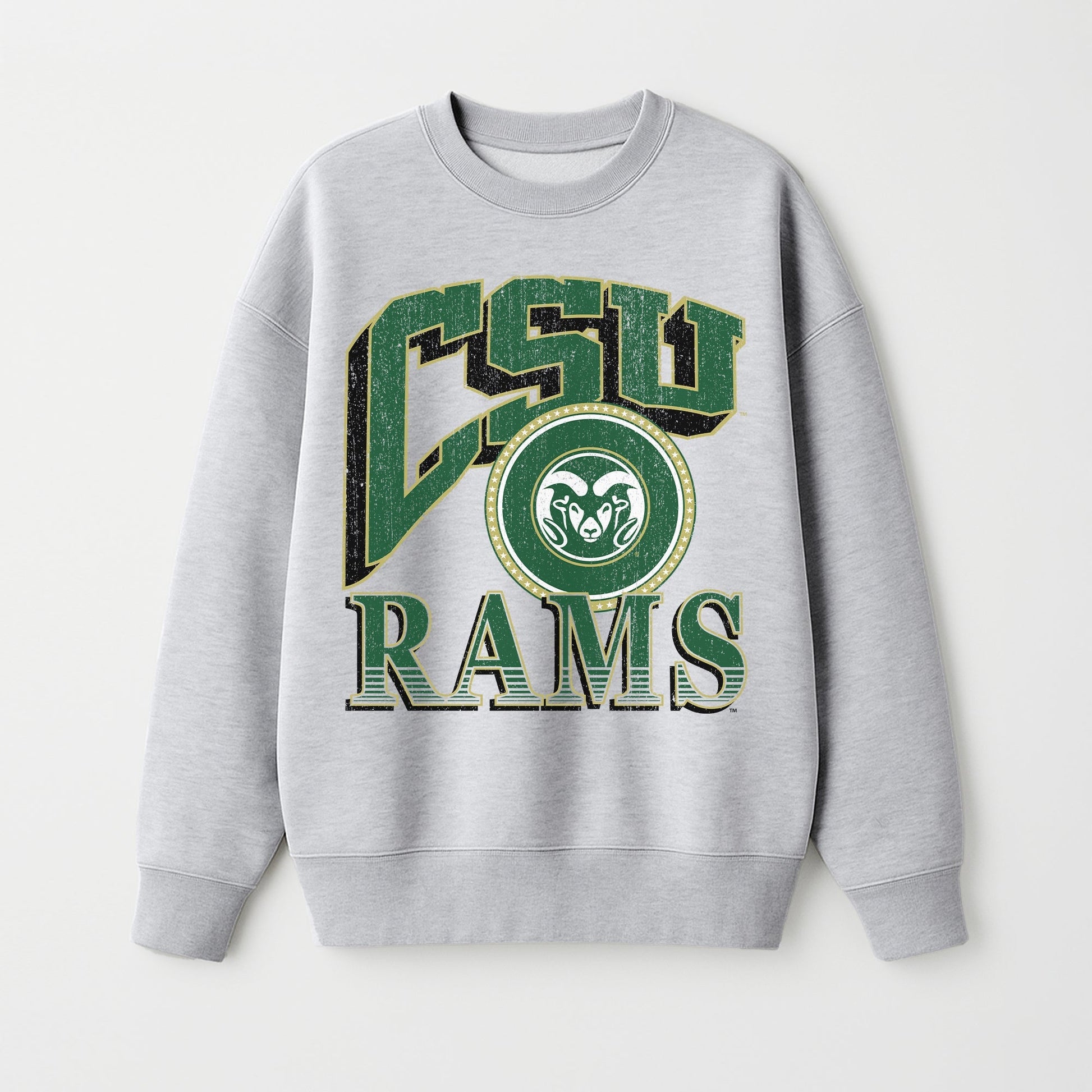 COLORADO STATE RAMS GAME ON PREMIUM FLEECE DROP SHOULDER CREWNECK PULLOVER