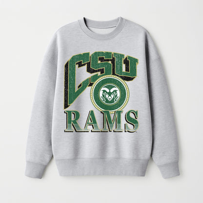 COLORADO STATE RAMS GAME ON PREMIUM FLEECE DROP SHOULDER CREWNECK PULLOVER