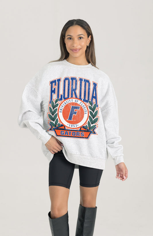 FLORIDA GATORS HERITAGE PREMIUM FLEECE DROP SHOULDER CREWNECK PULLOVER