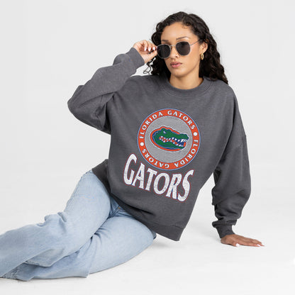 FLORIDA GATORS SATURDAY SEAL PREMIUM FLEECE DROP SHOULDER CREWNECK PULLOVER