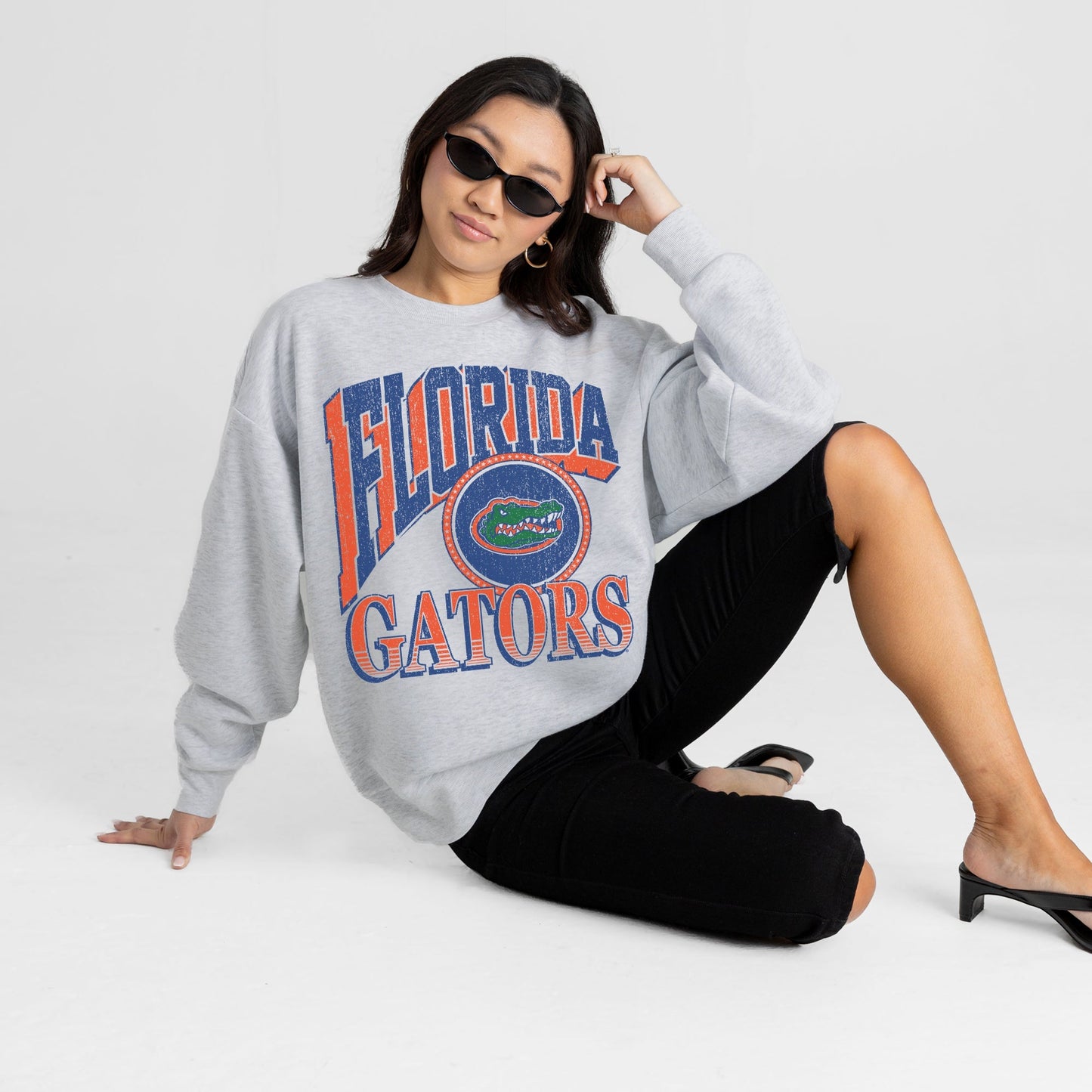 FLORIDA GATORS GAME ON PREMIUM FLEECE DROP SHOULDER CREWNECK PULLOVER