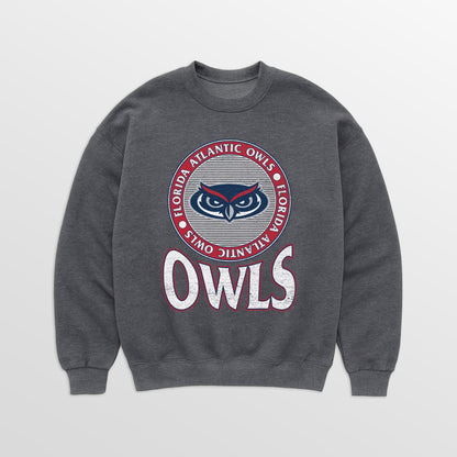 FLORIDA ATLANTIC OWLS SATURDAY SEAL PREMIUM FLEECE DROP SHOULDER CREWNECK PULLOVER