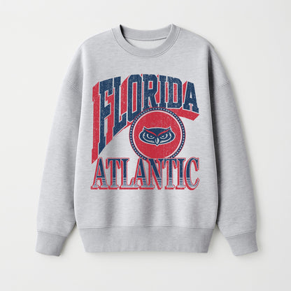 FLORIDA ATLANTIC OWLS GAME ON PREMIUM FLEECE DROP SHOULDER CREWNECK PULLOVER