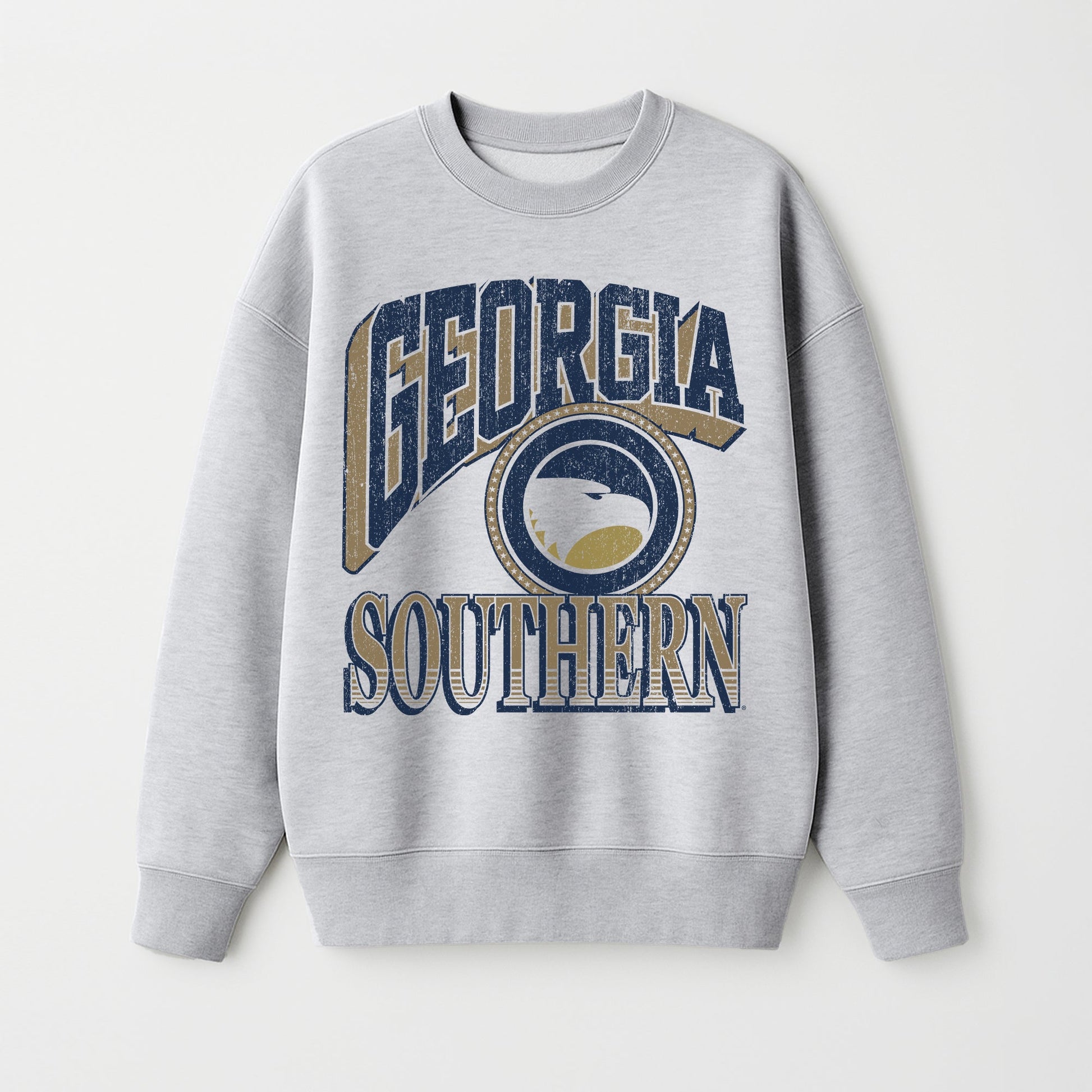 GEORGIA SOUTHERN EAGLES GAME ON PREMIUM FLEECE DROP SHOULDER CREWNECK PULLOVER