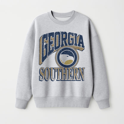GEORGIA SOUTHERN EAGLES GAME ON PREMIUM FLEECE DROP SHOULDER CREWNECK PULLOVER