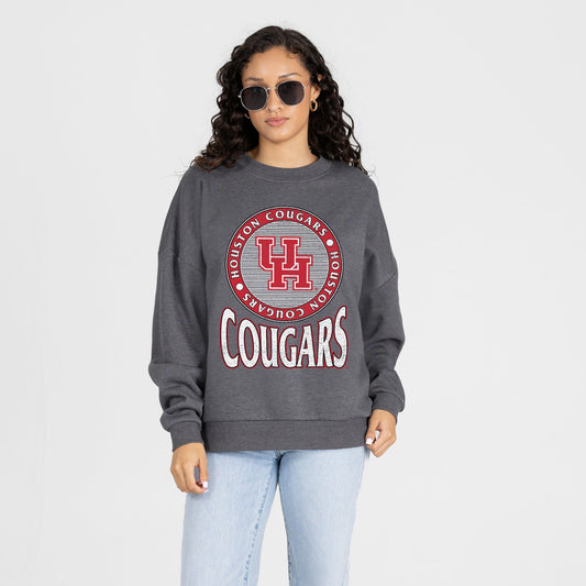 HOUSTON COUGARS SATURDAY SEAL PREMIUM FLEECE DROP SHOULDER CREWNECK PULLOVER