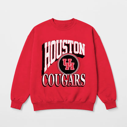 HOUSTON COUGARS MAIN CHARACTER PREMIUM FLEECE DROP SHOULDER CREWNECK PULLOVER