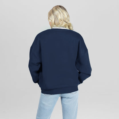 ILLINOIS FIGHTING ILLINI CLASSIC ARCHIVES PREMIUM FLEECE DROP SHOULDER CREWNECK PULLOVER