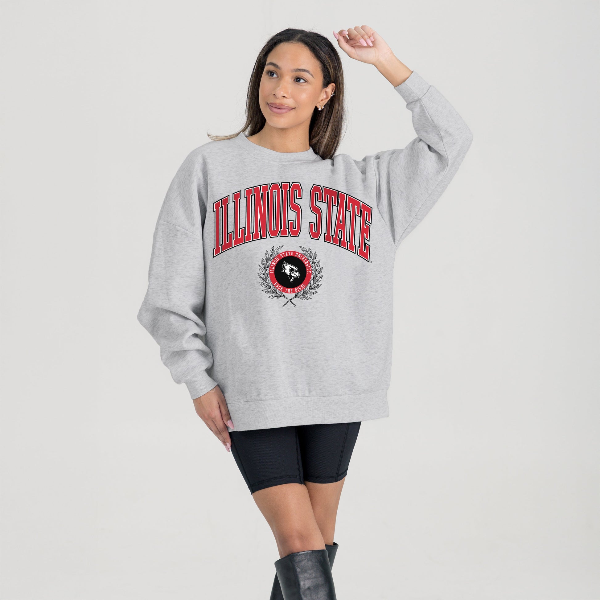 ILLINOIS STATE REDBIRDS TRADITION REFINED PREMIUM FLEECE CREWNECK PULLOVER