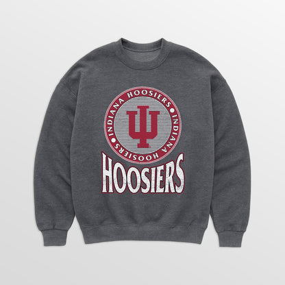 INDIANA HOOSIERS SATURDAY SEAL PREMIUM FLEECE DROP SHOULDER CREWNECK PULLOVER