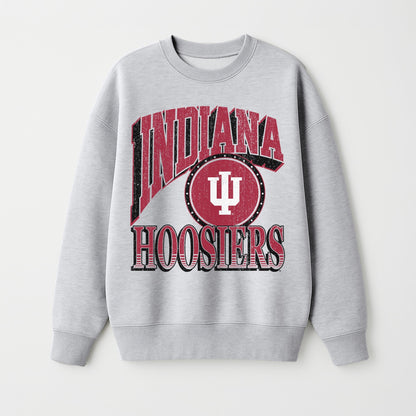 INDIANA HOOSIERS GAME ON PREMIUM FLEECE DROP SHOULDER CREWNECK PULLOVER
