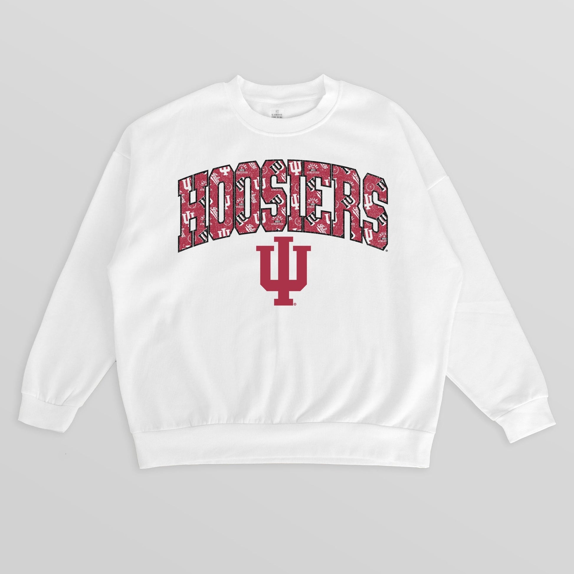INDIANA HOOSIERS SWEET PLAY PREMIUM FLEECE DROP SHOULDER CREWNECK PULLOVER