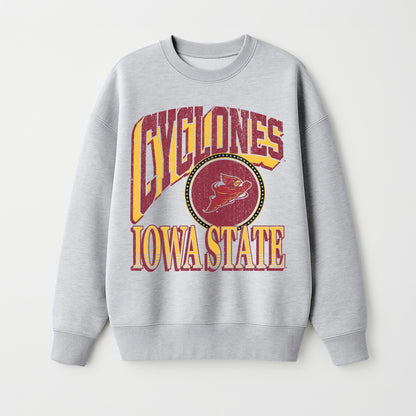 IOWA STATE CYCLONES GAME ON PREMIUM FLEECE DROP SHOULDER CREWNECK PULLOVER