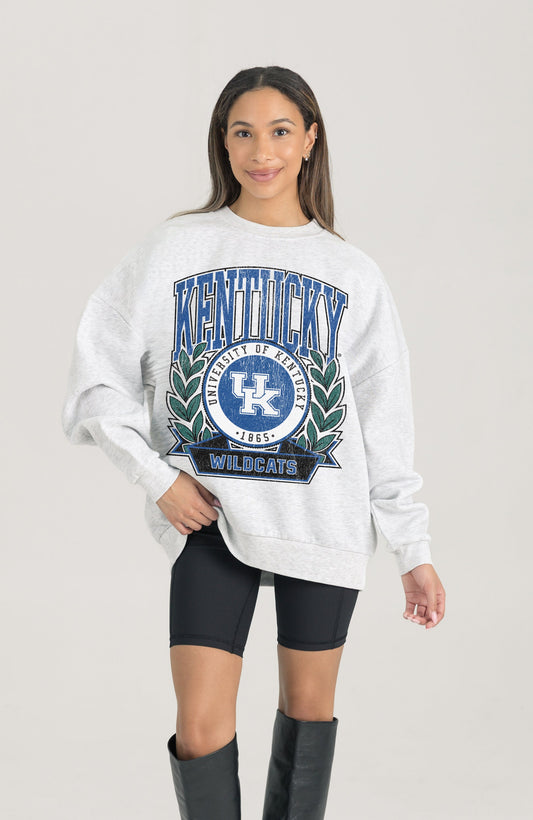 KENTUCKY WILDCATS HERITAGE PREMIUM FLEECE DROP SHOULDER CREWNECK PULLOVER