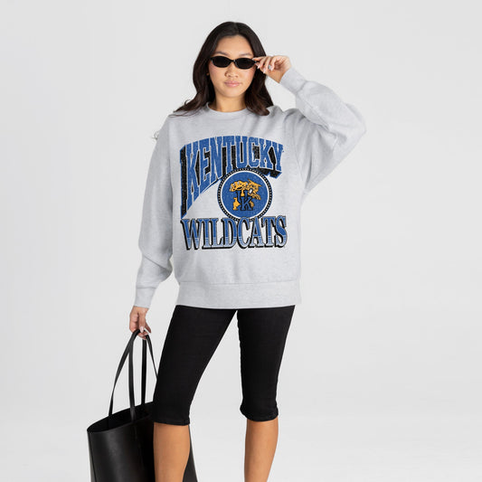 KENTUCKY WILDCATS GAME ON PREMIUM FLEECE DROP SHOULDER CREWNECK PULLOVER