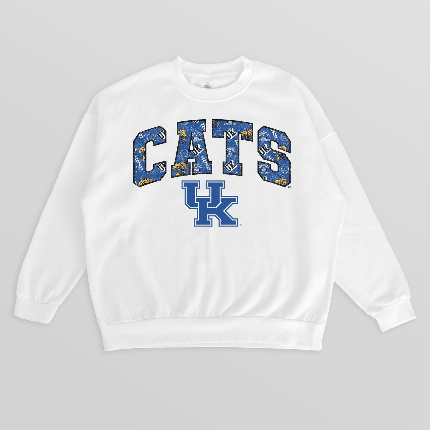 KENTUCKY WILDCATS SWEET PLAY PREMIUM FLEECE DROP SHOULDER CREWNECK PULLOVER