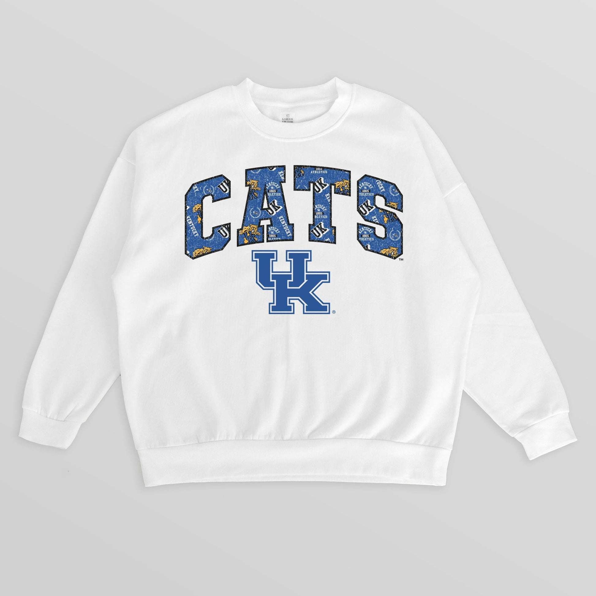 KENTUCKY WILDCATS SWEET PLAY PREMIUM FLEECE DROP SHOULDER CREWNECK PULLOVER