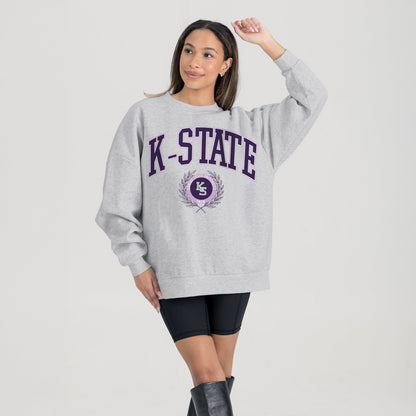 KANSAS STATE WILDCATS TRADITION REFINED PREMIUM FLEECE CREWNECK PULLOVER