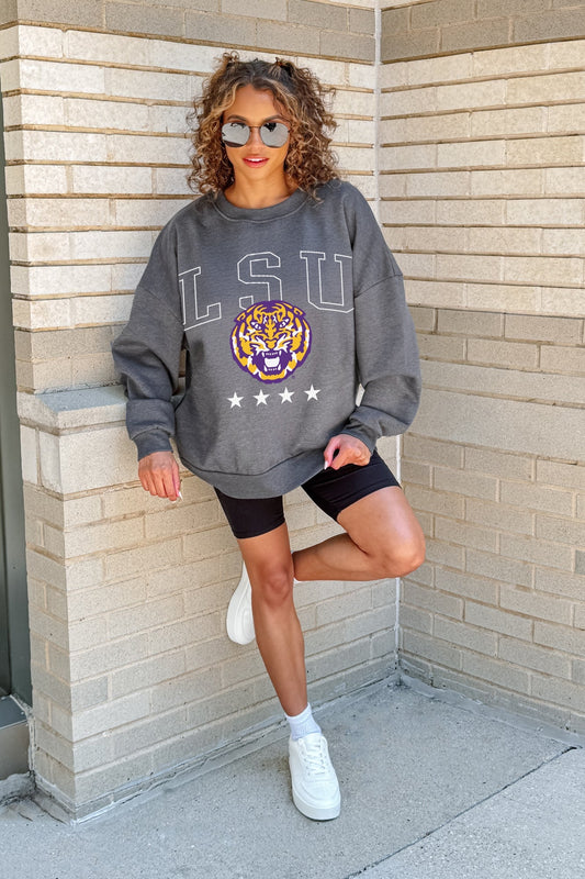 LSU TIGERS RISING STAR PREMIUM FLEECE CREWNECK PULLOVER