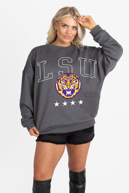LSU TIGERS RISING STAR PREMIUM FLEECE CREWNECK PULLOVER