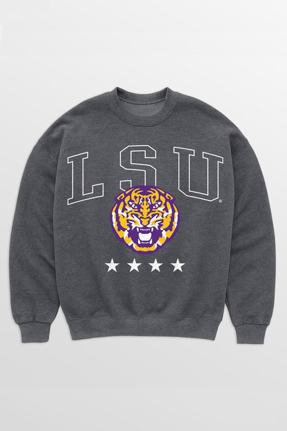 LSU TIGERS RISING STAR PREMIUM FLEECE CREWNECK PULLOVER