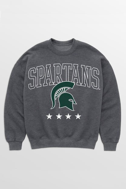 MICHIGAN STATE SPARTANS RISING STAR PREMIUM FLEECE CREWNECK PULLOVER