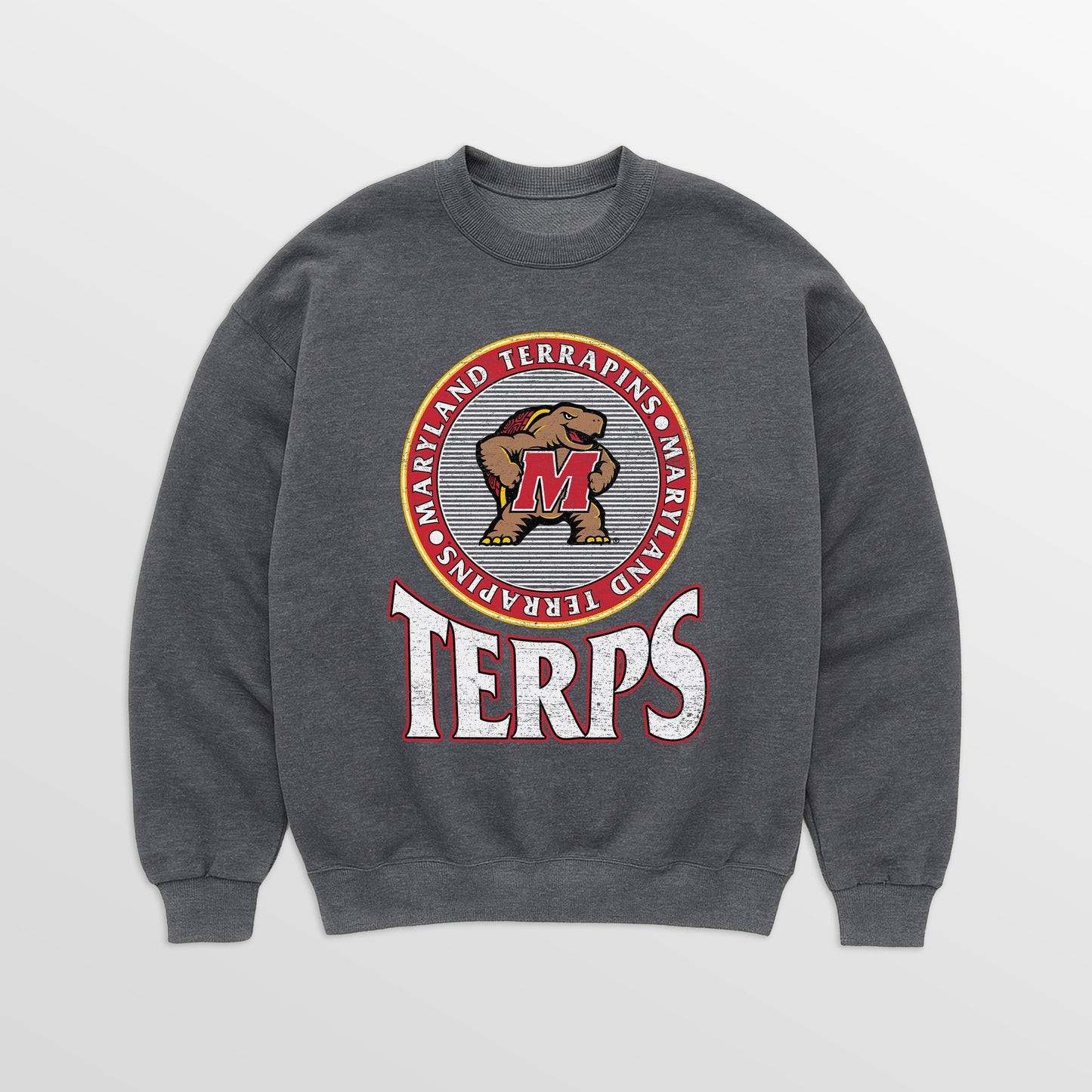 MARYLAND TERRAPINS SATURDAY SEAL PREMIUM FLEECE DROP SHOULDER CREWNECK PULLOVER