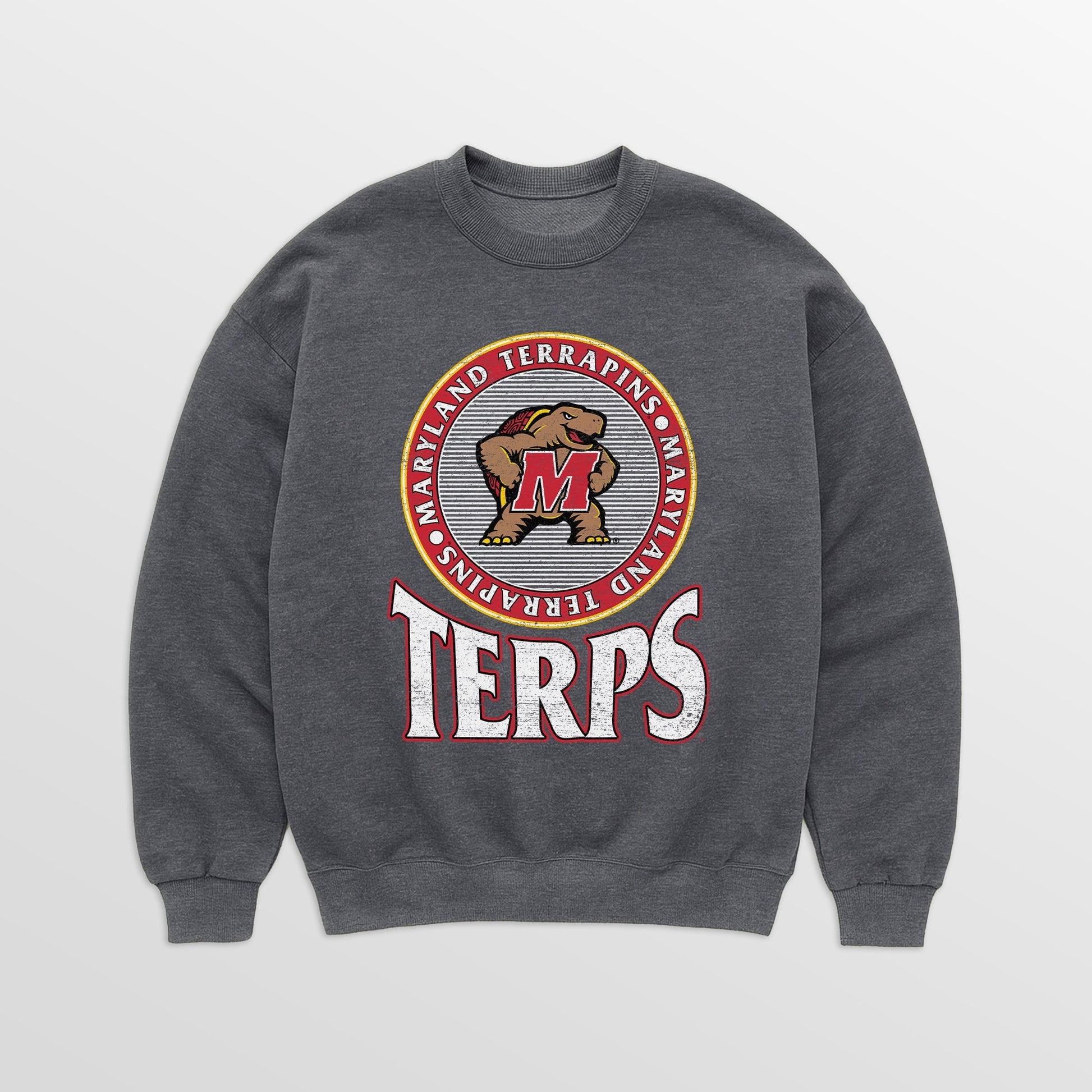 MARYLAND TERRAPINS SATURDAY SEAL PREMIUM FLEECE DROP SHOULDER CREWNECK PULLOVER