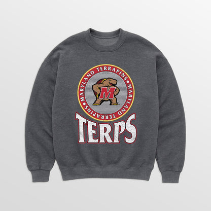 MARYLAND TERRAPINS SATURDAY SEAL PREMIUM FLEECE DROP SHOULDER CREWNECK PULLOVER