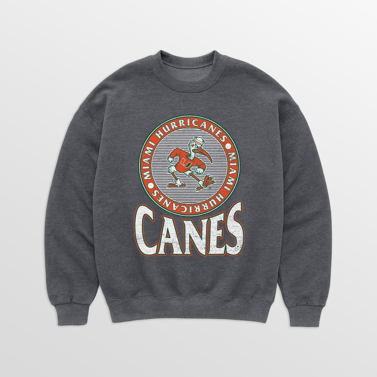 MIAMI HURRICANES SATURDAY SEAL PREMIUM FLEECE DROP SHOULDER CREWNECK PULLOVER