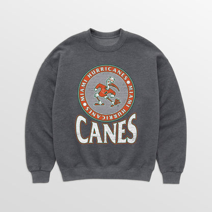MIAMI HURRICANES SATURDAY SEAL PREMIUM FLEECE DROP SHOULDER CREWNECK PULLOVER
