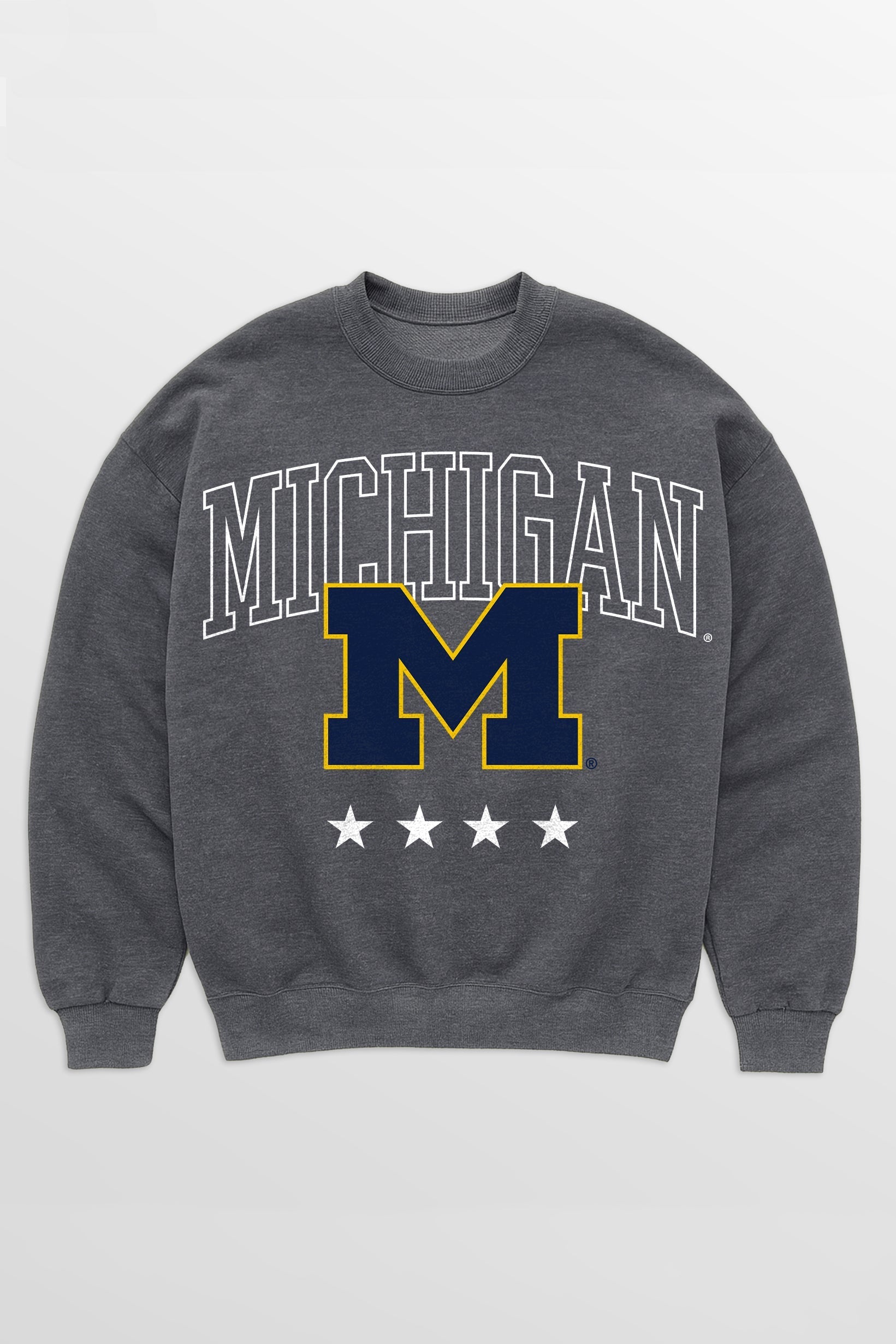 MICHIGAN WOLVERINES RISING STAR PREMIUM FLEECE CREWNECK PULLOVER