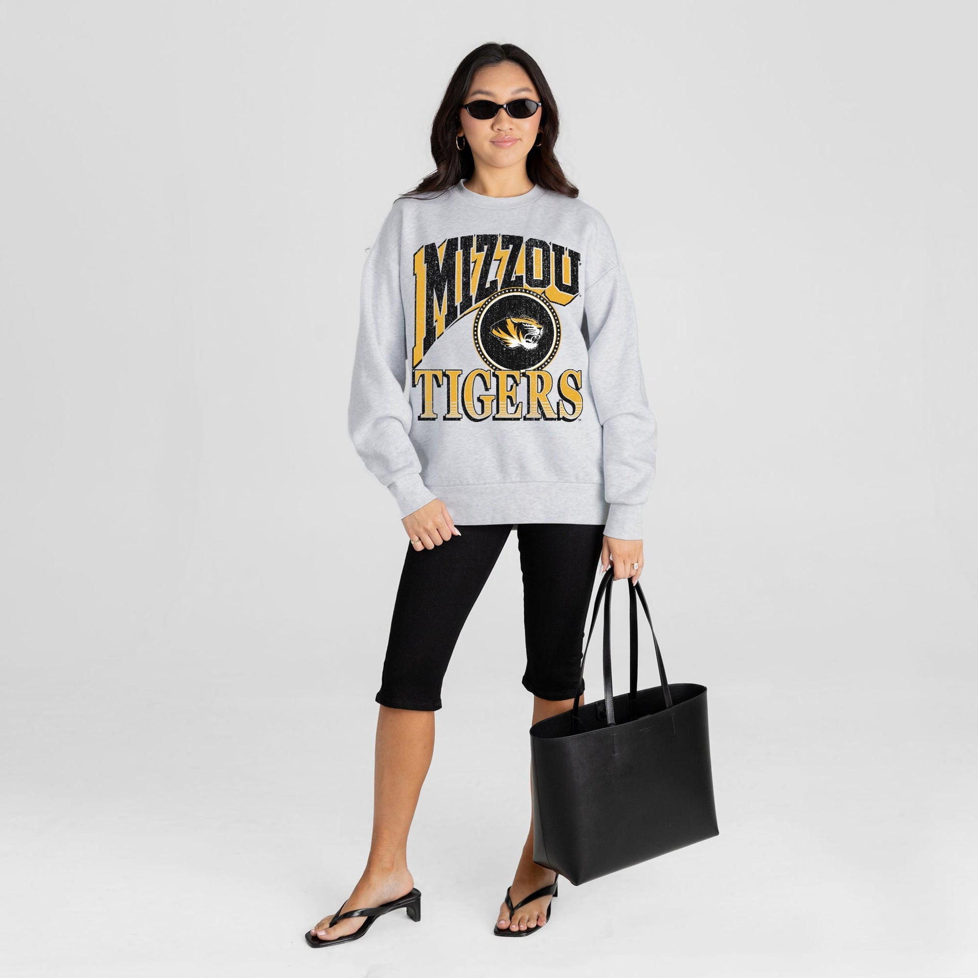 MISSOURI TIGERS GAME ON PREMIUM FLEECE DROP SHOULDER CREWNECK PULLOVER