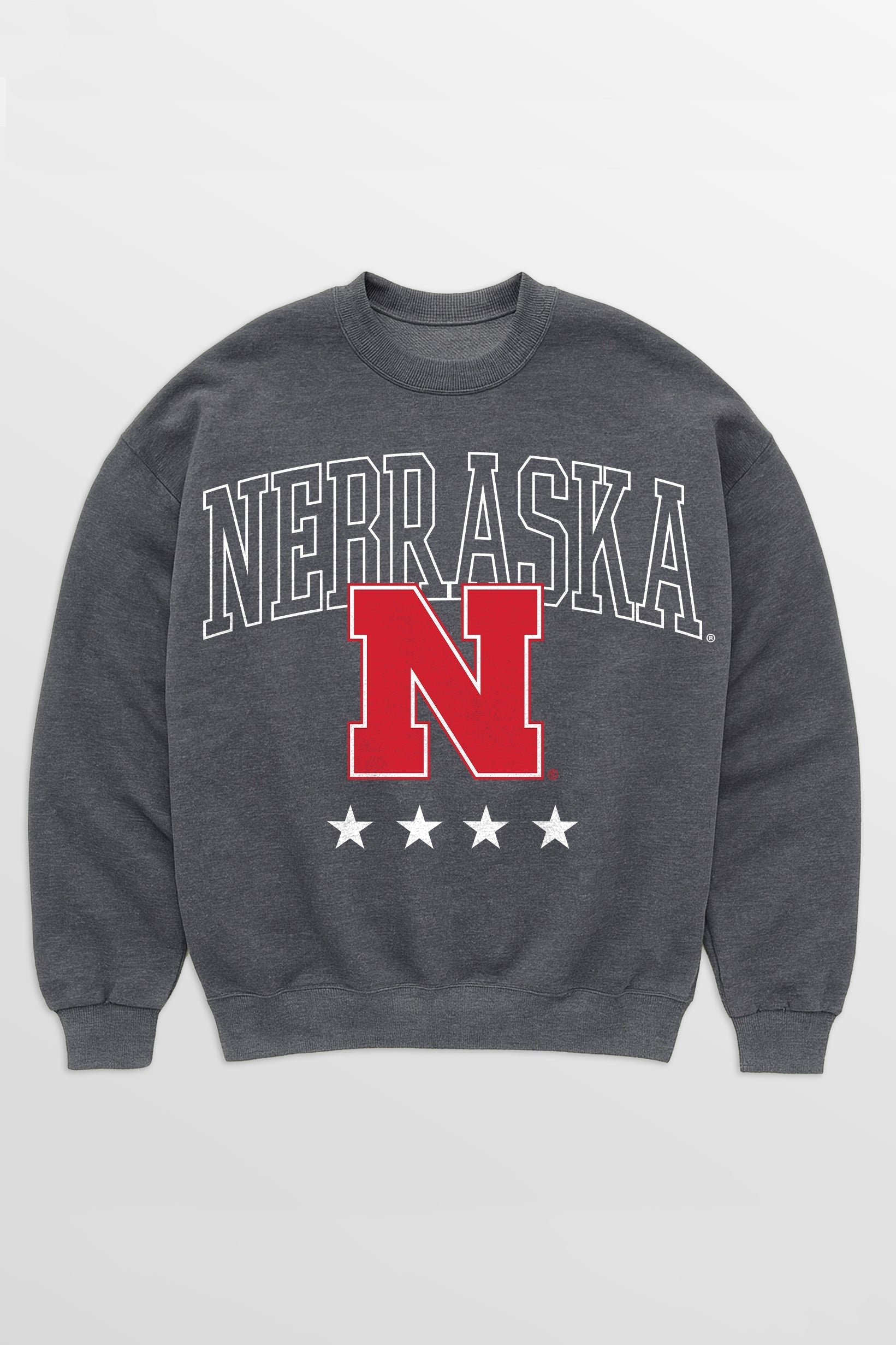 NEBRASKA CORNHUSKERS RISING STAR PREMIUM FLEECE CREWNECK PULLOVER