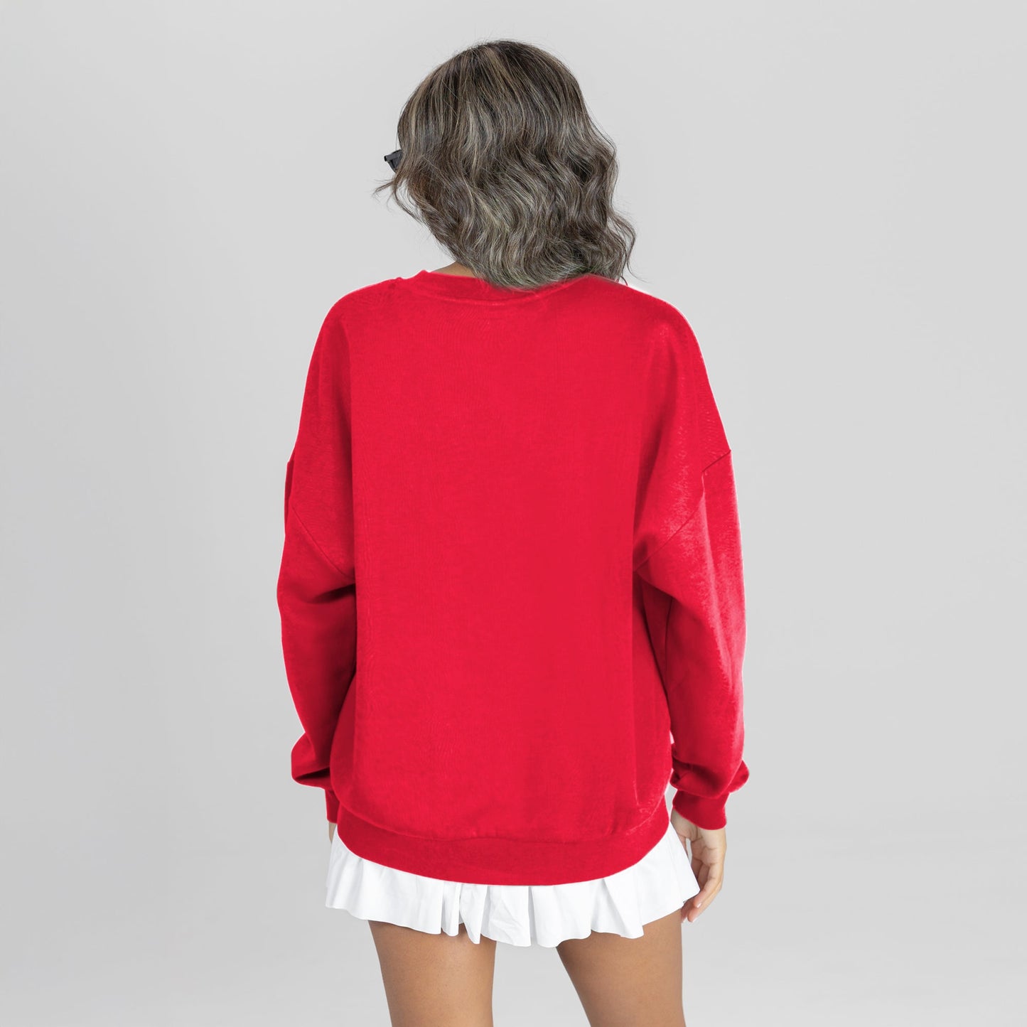 NEBRASKA CORNHUSKERS LEGACY CLUB PREMIUM FLEECE DROP SHOULDER CREWNECK PULLOVER
