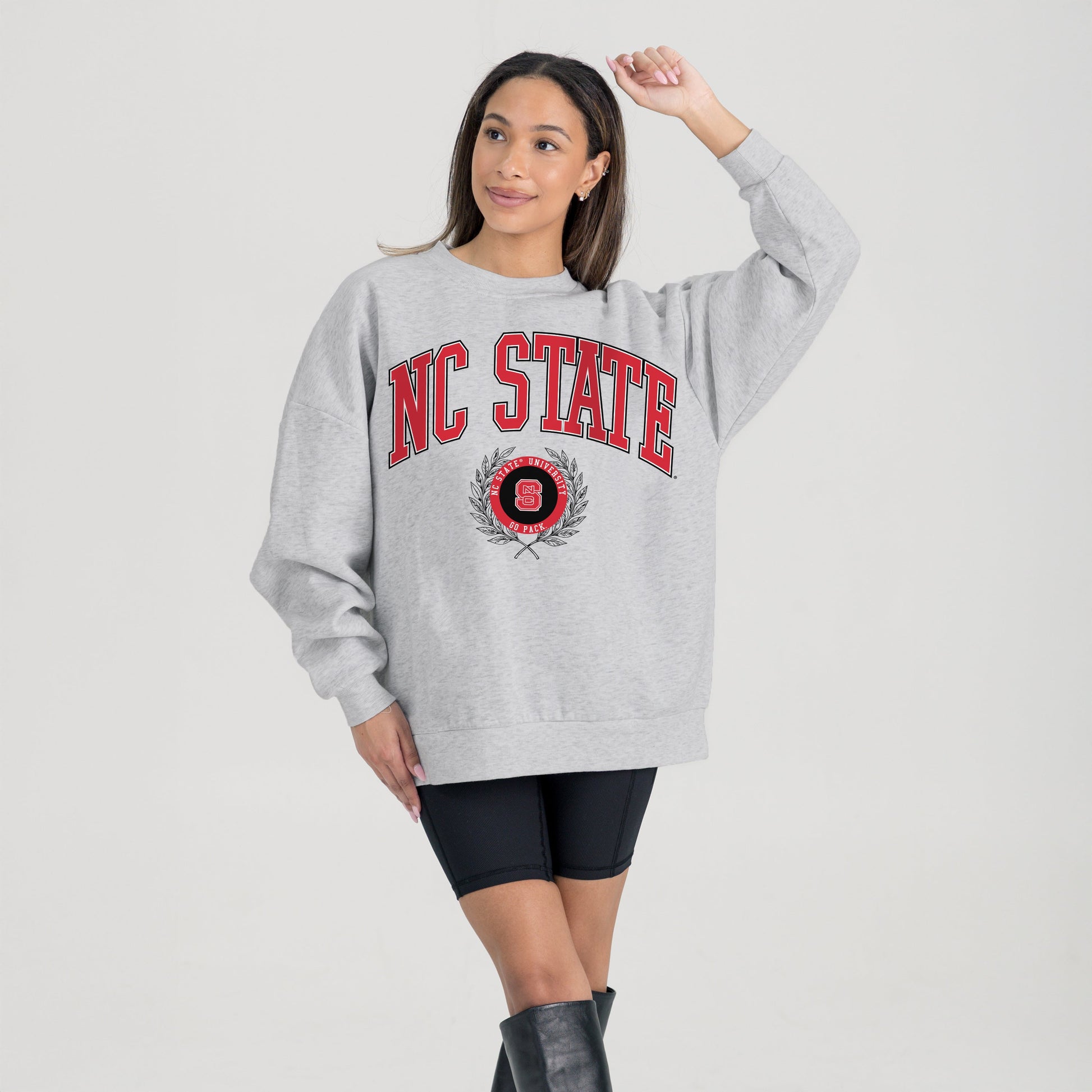 NORTH CAROLINA STATE WOLFPACK TRADITION REFINED PREMIUM FLEECE CREWNECK PULLOVER