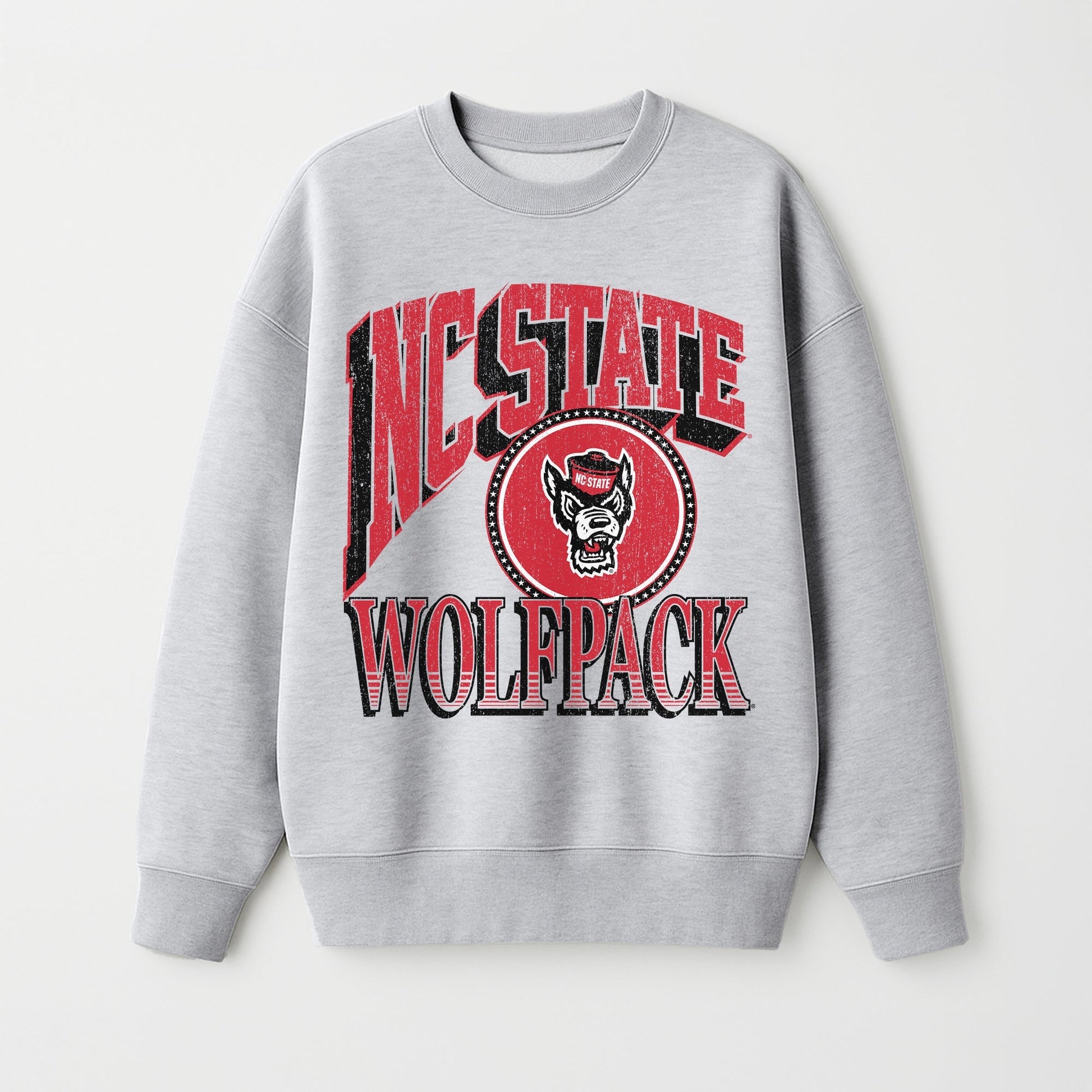 NORTH CAROLINA STATE WOLFPACK GAME ON PREMIUM FLEECE DROP SHOULDER CREWNECK PULLOVER