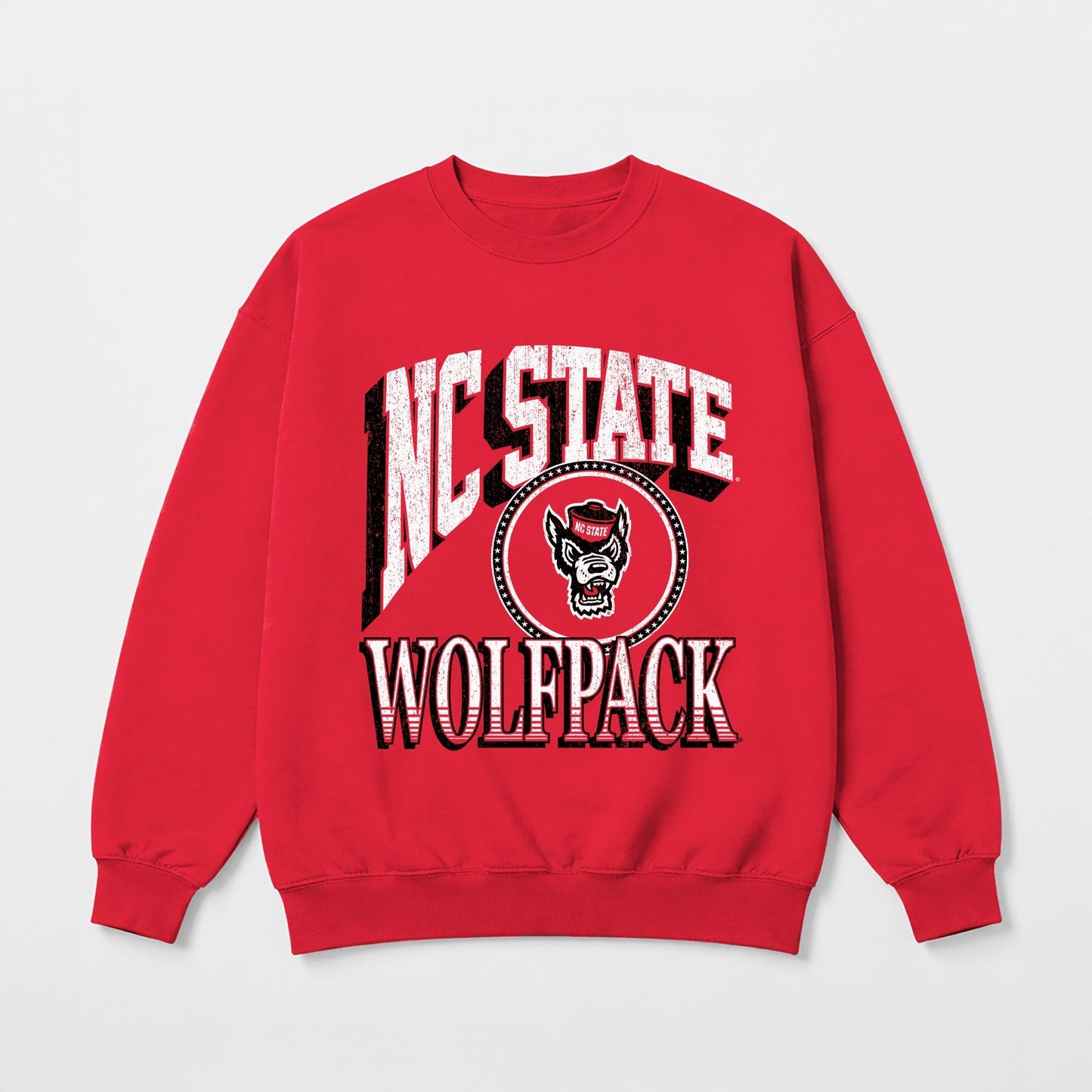 NORTH CAROLINA STATE WOLFPACK MAIN CHARACTER PREMIUM FLEECE DROP SHOULDER CREWNECK PULLOVER