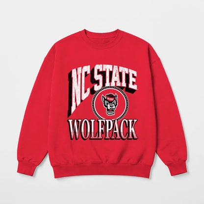 NORTH CAROLINA STATE WOLFPACK MAIN CHARACTER PREMIUM FLEECE DROP SHOULDER CREWNECK PULLOVER