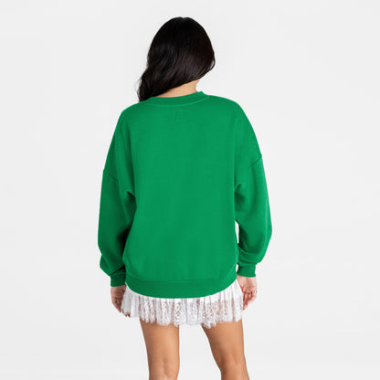 NORTH DAKOTA FIGHTING HAWKS MAIN CHARACTER PREMIUM FLEECE DROP SHOULDER CREWNECK PULLOVER