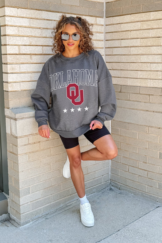 OKLAHOMA SOONERS RISING STAR PREMIUM FLEECE CREWNECK PULLOVER