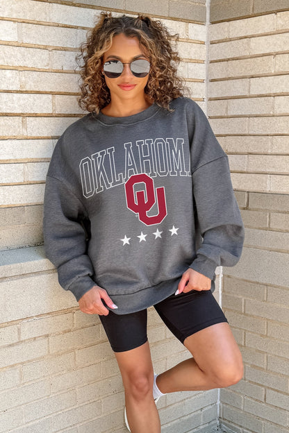 OKLAHOMA SOONERS RISING STAR PREMIUM FLEECE CREWNECK PULLOVER