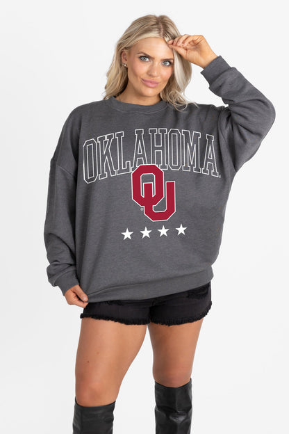 OKLAHOMA SOONERS RISING STAR PREMIUM FLEECE CREWNECK PULLOVER