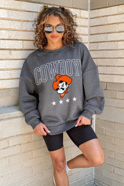 OKLAHOMA STATE COWBOYS RISING STAR PREMIUM FLEECE CREWNECK PULLOVER