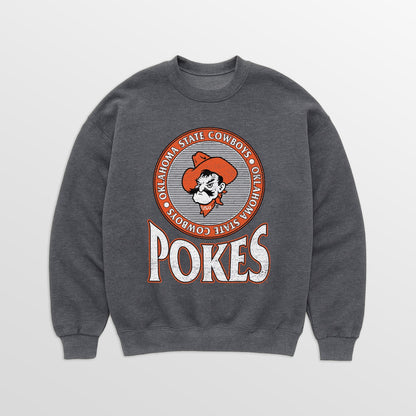 OKLAHOMA STATE COWBOYS SATURDAY SEAL PREMIUM FLEECE DROP SHOULDER CREWNECK PULLOVER