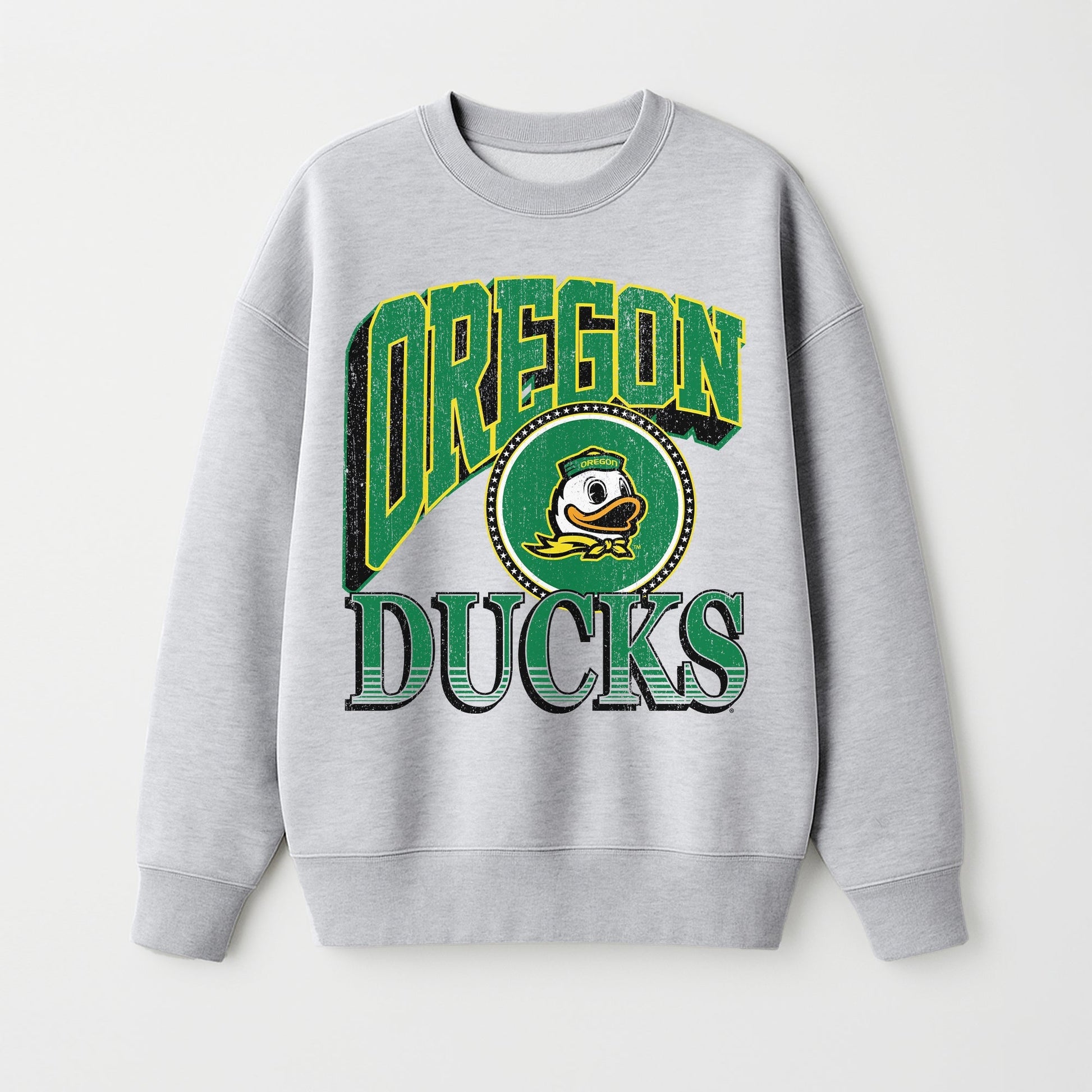 OREGON DUCKS GAME ON PREMIUM FLEECE DROP SHOULDER CREWNECK PULLOVER