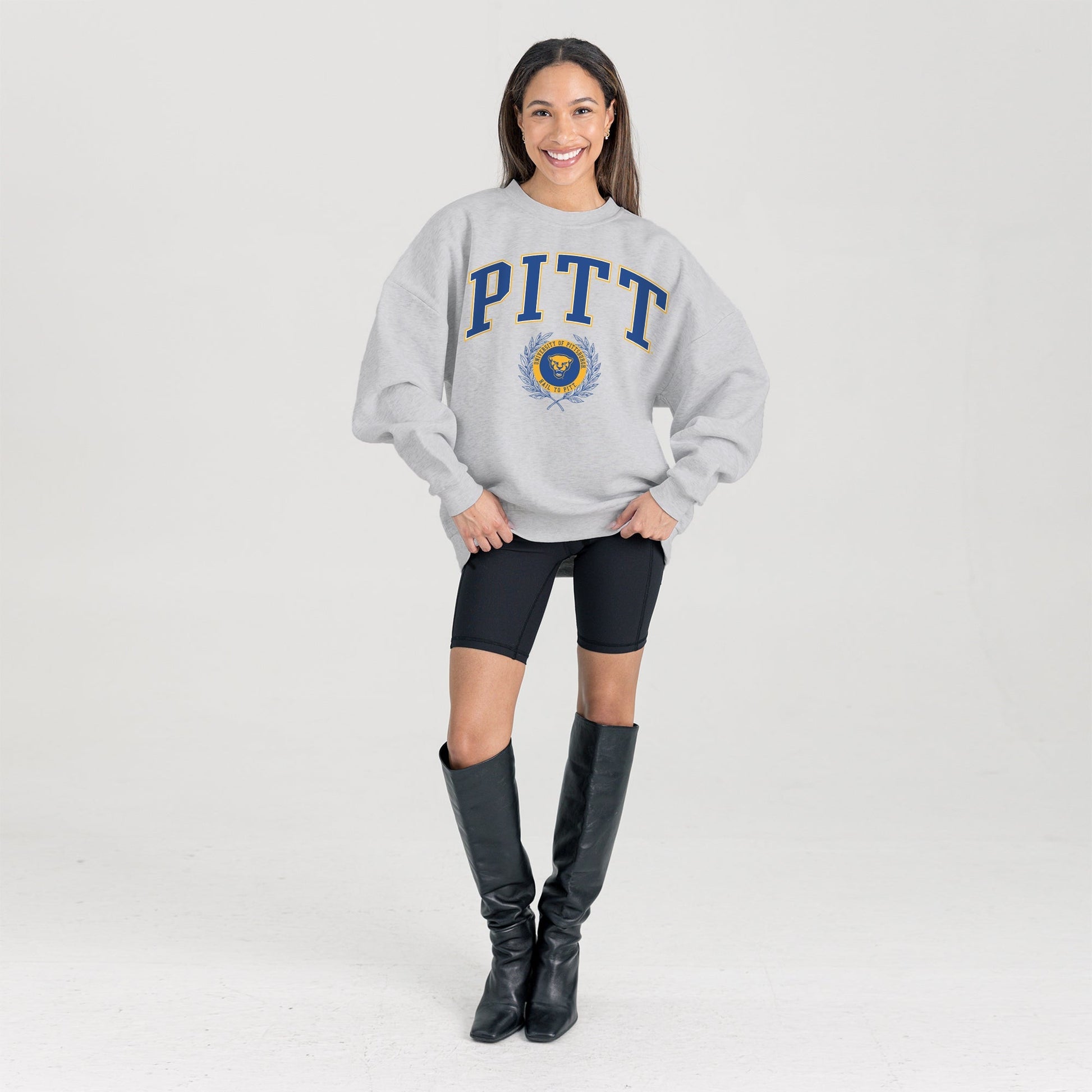 PITTSBURGH PANTHERS TRADITION REFINED PREMIUM FLEECE CREWNECK PULLOVER